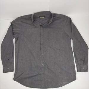 North Hudson Men's Gray Long Sleeve Button Down Shirt Size XL
